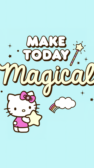 Make today Magical, Hello Kitty background, Motivational quotes, Sanrio