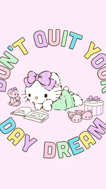 Don't Quit, Day dream, Light Backgrounds, Hello Kitty background